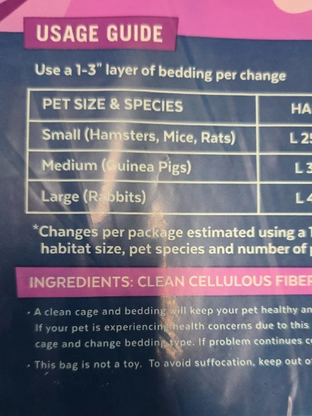 Frisco Paper Small Animal Bedding — White with Lavender Buds